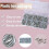 Κιτ 354 τεμαχίων Punk Spikes και Studs, 8 μεγέθη μεταλλικών κωνικών καρφιών για δερμά 5