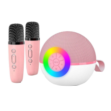 Mini karaokemaskin med 2 mikrofoner, Bluetooth-mikrofon och sångleksak, C