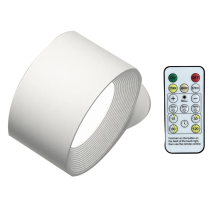 LED wall light with remote control and touch control, white