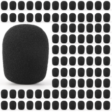 100 Stück Mikrofon-Headset-Grill-Windschutz-Schaumstoff-Mikrofonabdeckung