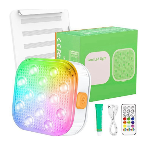 Rechargeable underwater pool lights with remote control