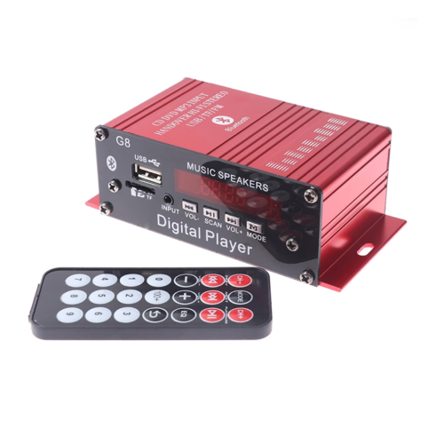 G8 Car 12V 200W 2 Channel Digital Power Amplifier Stereo Bluetooth