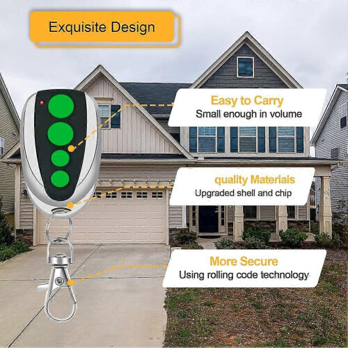 For M12 Gate Opener Remote Control 4-Button Transmitter for Automatic Swing Sliding Gate Opener,433.92MHZ, 2 Pack 1