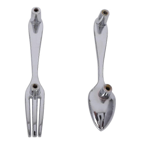 3 Pcs Silver Kitchen Cabinet Drawer Pull Handles Knobs (knife Fork Spoon) 2