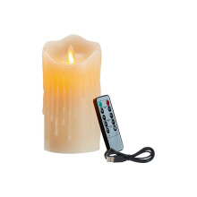 LED-Kerzen, flackernde, flammenlose Kerzen, wiederaufladbare Kerze, 10 cm