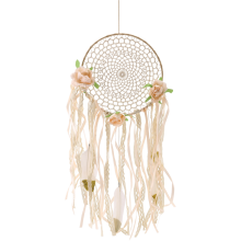 Gewebte Blumenfedern Boho-Traumfänger DIY-Windspiele Hochzeit