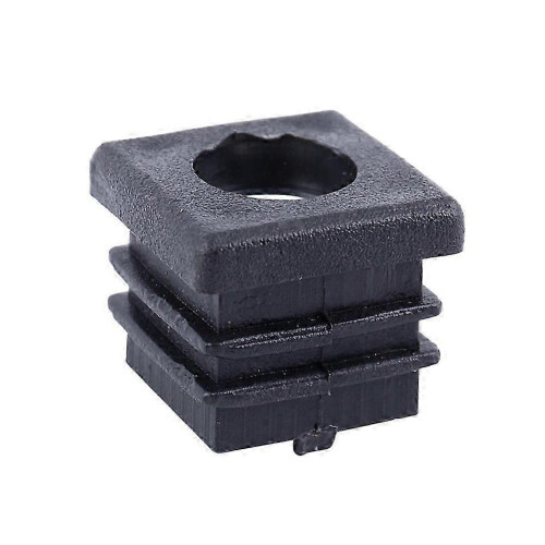 Square Tubing Pipe End Caps Insert Plugs M8 Thread 20X20mm 40Pcs Black 1