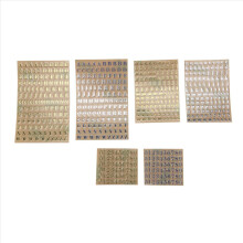 6 sheets, small, 0.12 inch, alphabet/number stickers, glitter (3 mm)
