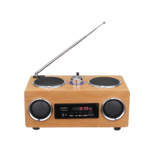 Kabelloser Retro-Lautsprecher aus Holz, Radio, Subwoofer