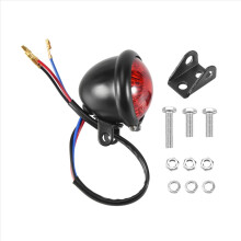 Rotes 12V-LED-Rücklicht in Schwarz für Cafe Racer und Chopper Motorräder