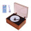 Bluetooth 5.1 CD speaker with tray-loaded player, wood, brown 1