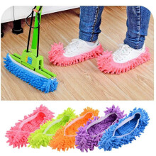 10 Pcs Mop Slippers Floor Cleaning Washable Reusable Microfiber Dusting Mop For Women