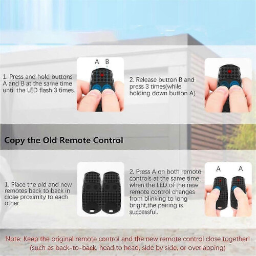 Telecomando universale per porta da garage compatibile con TOP432EV 1