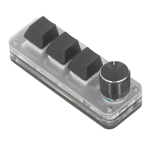 Mechanical Keyboard, Mini Keyboard, 3 Buttons, 1 Button, Programmable USB BT Connector, Blue Switch, Mechanical Mini Keyboard with RGB LED 2