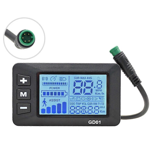 For Electric Bike LCD Display GD01 Waterproof Multi Voltage Support 2