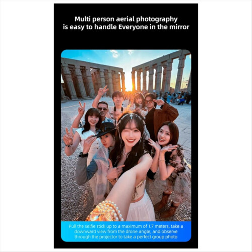 CL07 Screen Mirroring Selfie Stick for Smartphone Vlog