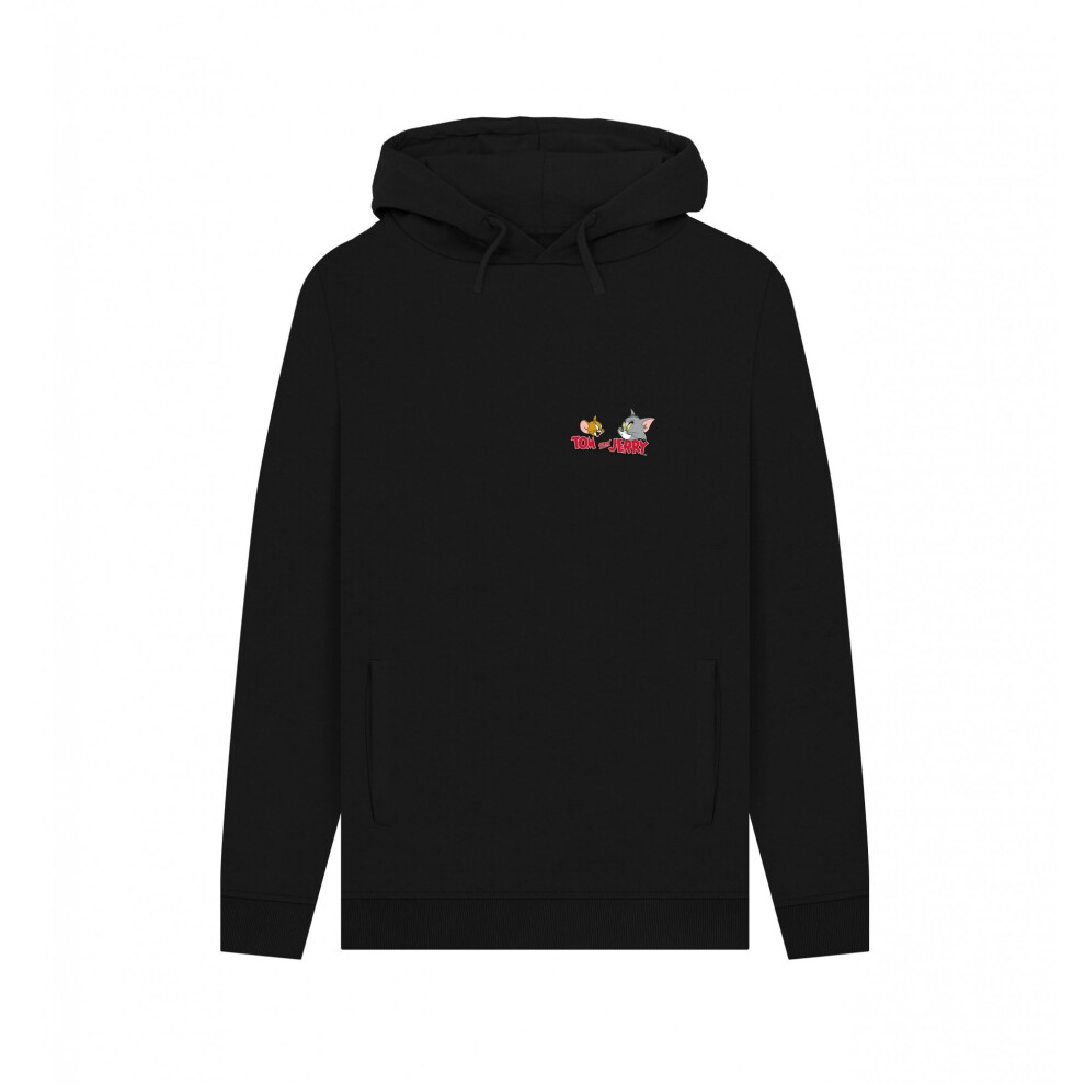 Tom And Jerry (S, Black) Unisex Adult Classic Faces Hoodie