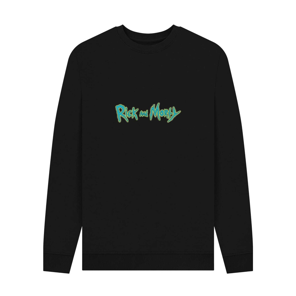 Rick And Morty (L, Black) Unisex Adult Logo Sweatshirt