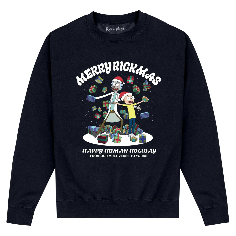Rick And Morty (S, Black) Unisex Adult Christmas Sweatshirt