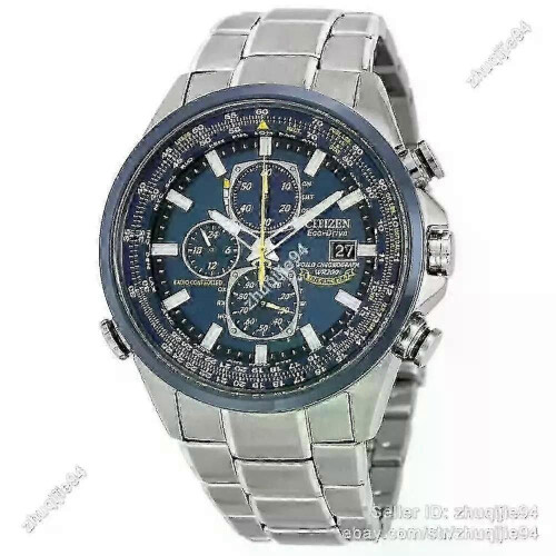 Νέο Citizen Blue Angels Eco-Drive Ανδρικό Ρολόι Πολυτελείας World Chronograph με Κρύσταλλο Ζαφει 2