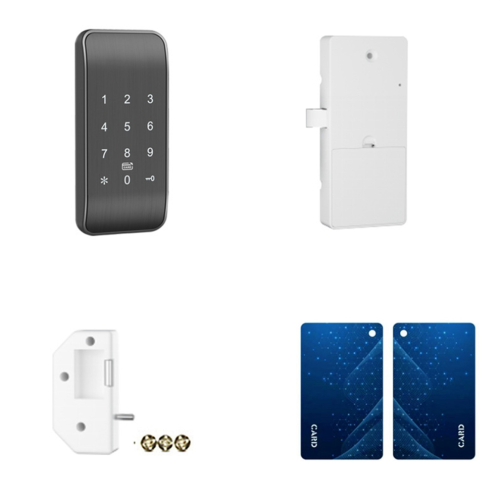 Wireless access control for lockers, improved version (APP), black