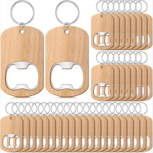 50 abridores de botellas de madera, llaveros de madera, abridores de botellas