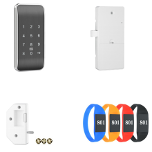Wireless access control for lockers, conventional silver