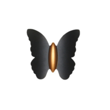 Waterproof outdoor wall light, butterfly wash wall light, black