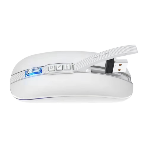 Wireless Bluetooth Mouse 2.4G Wireless Office Mouse Tablet PC White
