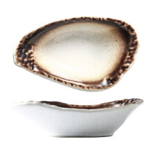 Soporte para cucharas, platillo de cerámica con forma de flor de piedra marina, plato para especias