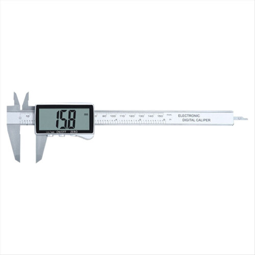 Electronic caliper with digital display, inch/metric conversion