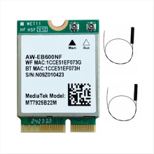 Tarjeta de red inalámbrica tribanda MTK7925 WiFi7 Tarjeta WiFi 2.4G/5G/6Ghz