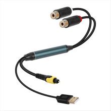 Digitales Glasfaser-zu-Buchse-Kabel mit USB-Stromkabel für Fernseher