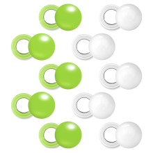 10 Paar Magnete für Startnummern, magnetische Startnummernclips, grün & weiß