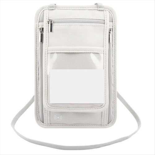 Passport wallet, document organizer, credit card case, grey
