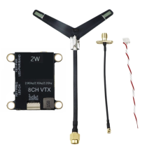 2,0 GHz, 2,1 GHz, 2,2 GHz, 2 W FPV-Videosender für RC-FPV-Flugzeuge und Drohnen mit festen Tragflächen
