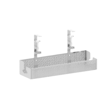 Cable organizer for under the desk, no drilling required, wire mesh cable management box, A