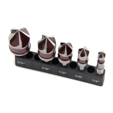 5-schneidiges Senkbohrer-Set M35 aus Kobalt, Metall, Größe 82, 5-teilig