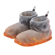 USB-beheizbare Schuhe, warme Winterstiefel, bequeme Plüschschuhe
