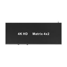-Kompatibel Matrix 4x2 Switch Splitter 4K 30Hz med ljud EU-kontakt