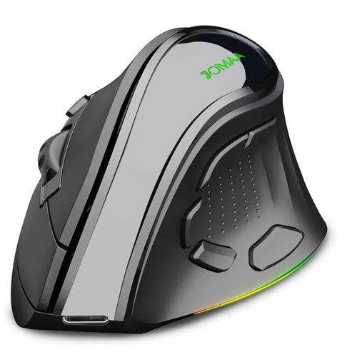 2.4G Wireless Game Mouse Ergonomic Mouse with RGB Backlighting Black