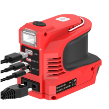 180-W-Wechselrichter mit LED-Arbeitsleuchte für 18-V-EU-Stecker