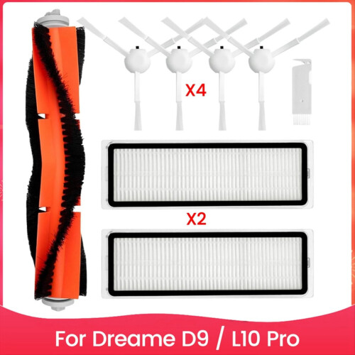 Accessory kit, main side brush, HEPA filter, spare parts
