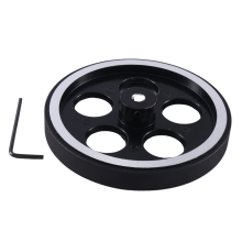300mm x 6mm Industrial Aluminum Rubber Measurement Encoder Meter Wheel