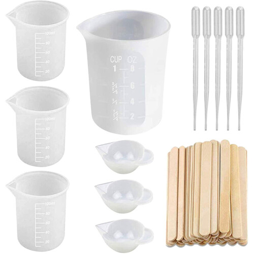 Silicone measuring cup for epoxy resin, casting container for resin