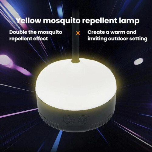 Hangable Mosquito Repellent Fan with Night Light, Multi-Function Insect Repellent Device, Battery Powered for Home Use 1