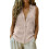 Ärmellose Button-Down-Hemden für Damen,-Aprikose L 1