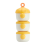 3-layer milk powder dispenser, stackable and portable, yellow 1