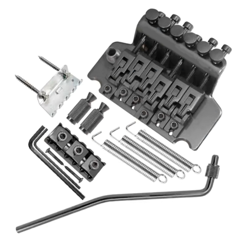 Twin-Vibrator Bridge Vibrato-System für E-Gitarre, Schwarz