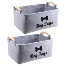 Aufbewahrungsbox für Hundespielzeug, Aufbewahrungsbox aus Filz für Spielzeugzubehör